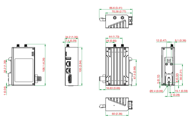 AWK-1161C-US - 外観図