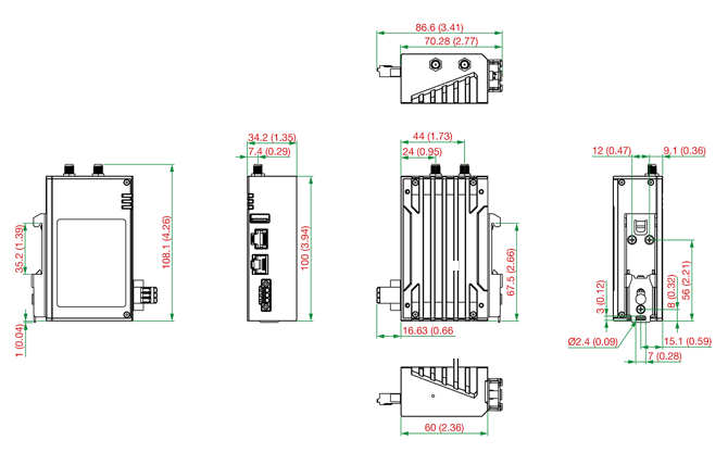 AWK-1165C-US - 外観図