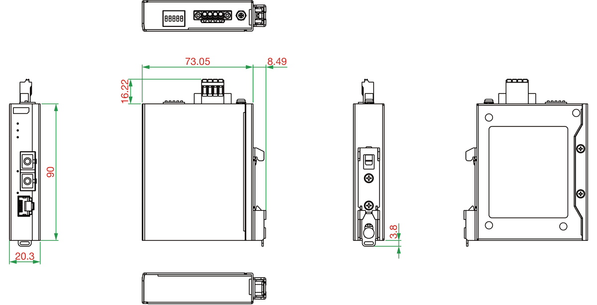 IMC-P21A-G2-M-ST - サイズ