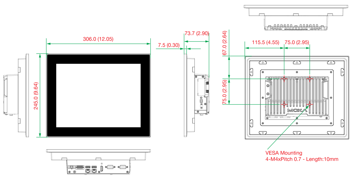 MPC-3120-E2-T - サイズ