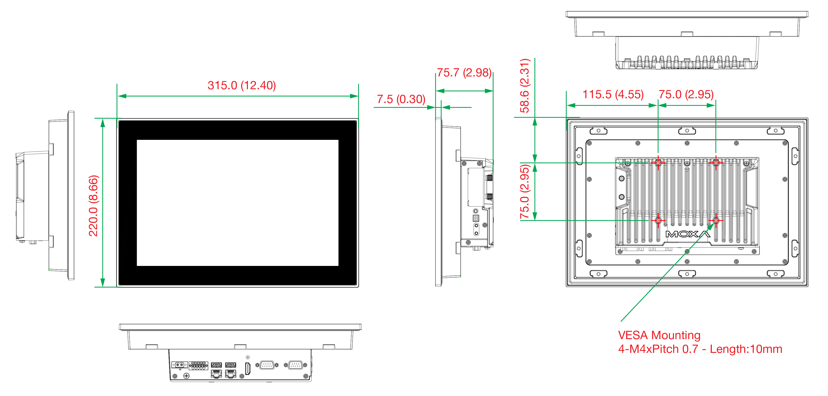 MPC-3120W-E4-T - サイズ