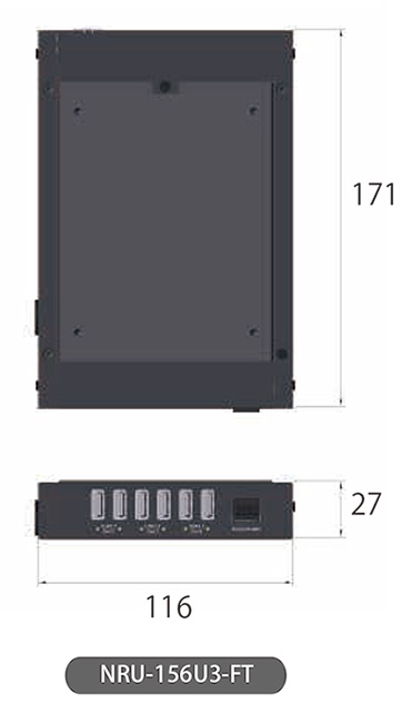 NRU-154PoE-FTシリーズ 製品寸法