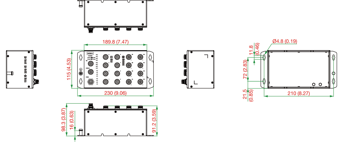 TN-4516B-8G-CT-T - サイズ