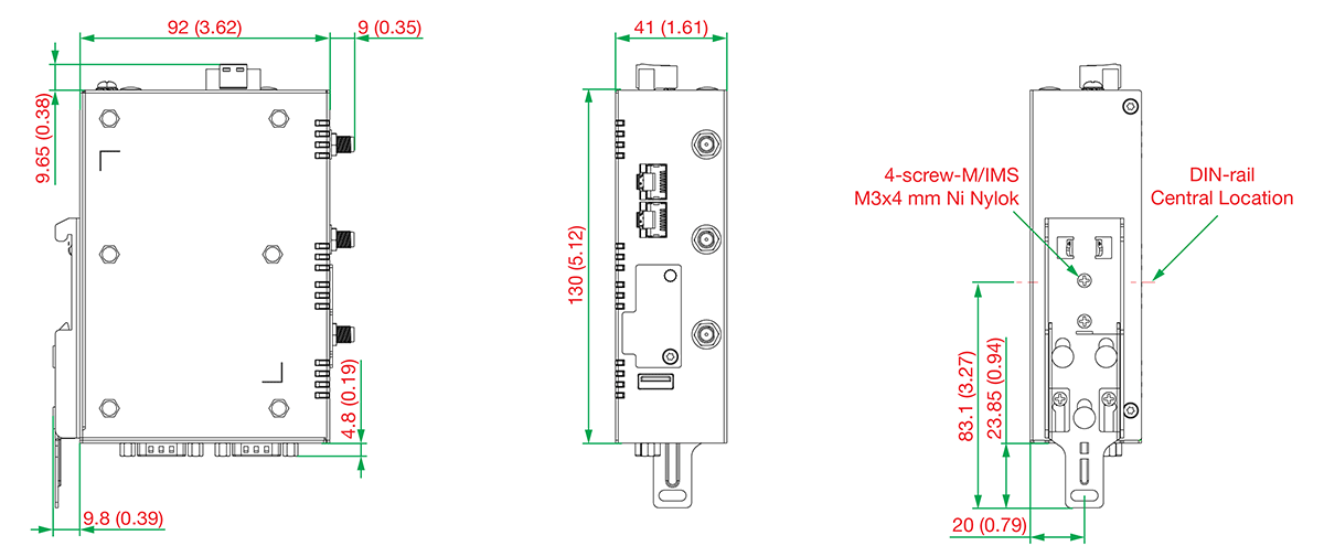 UC-3434A-T-LTE-WiFi - サイズ