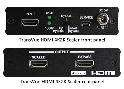 TransVue HDMI 4K2K Scaler - 外観図